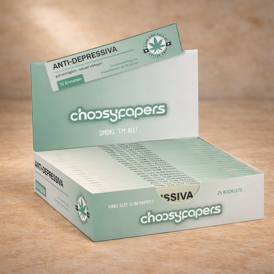 Zigarettenpapier Lang - Apothekengerecht - 25er Display á 32 Blatt